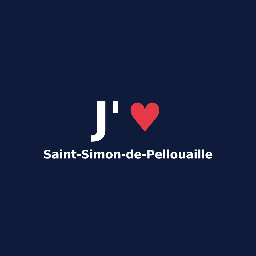 T-shirt personnalisé Saint-Simon-de-Pellouaille — design J'aime Saint-Simon-de-Pellouaille