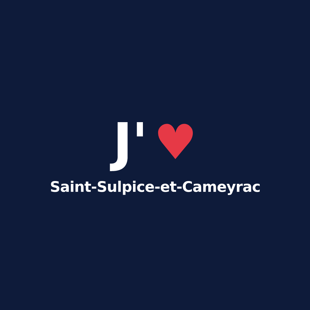 T-shirt personnalisé Saint-Sulpice-et-Cameyrac — design J'aime Saint-Sulpice-et-Cameyrac