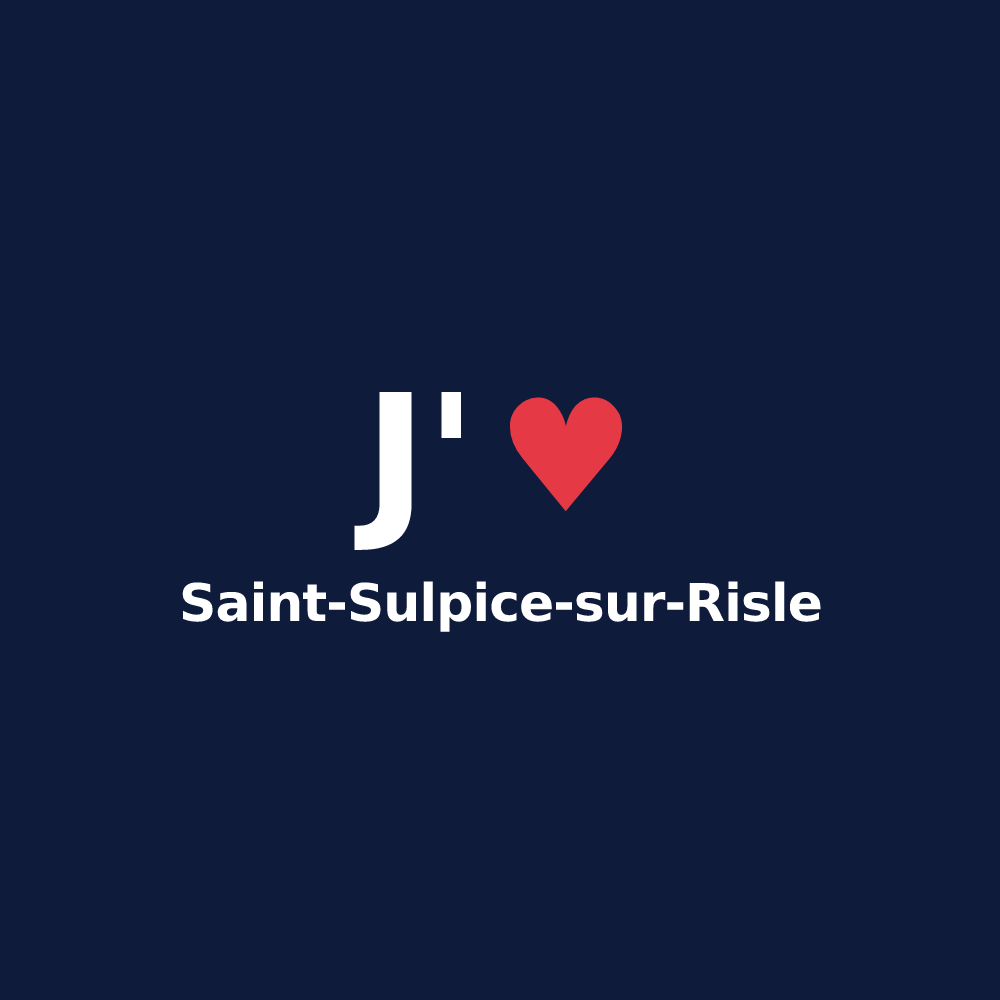 T-shirt personnalisé Saint-Sulpice-sur-Risle — design J'aime Saint-Sulpice-sur-Risle