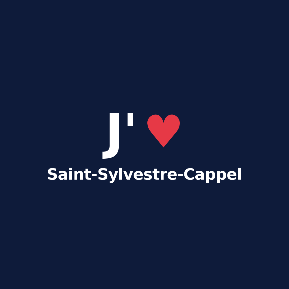 T-shirt personnalisé Saint-Sylvestre-Cappel — design J'aime Saint-Sylvestre-Cappel