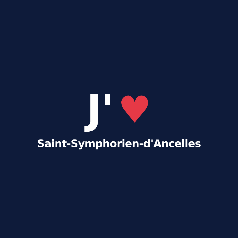 T-shirt personnalisé Saint-Symphorien-d'Ancelles — design J'aime Saint-Symphorien-d'Ancelles