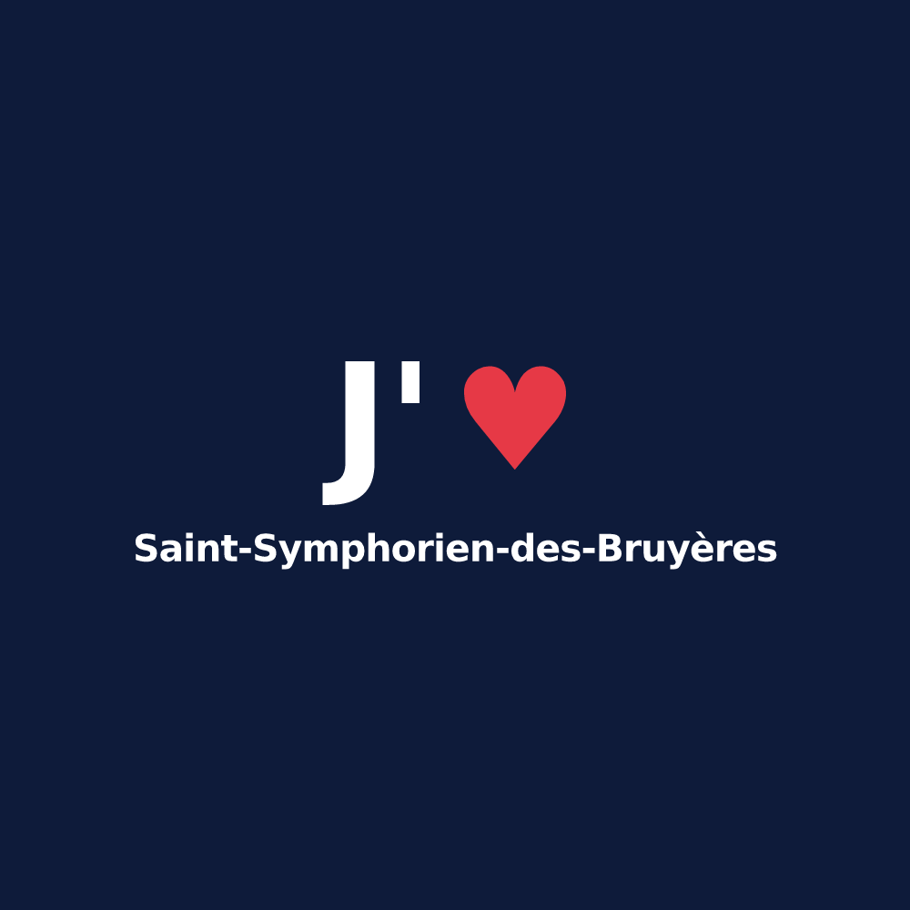 T-shirt personnalisé Saint-Symphorien-des-Bruyères — design J'aime Saint-Symphorien-des-Bruyères
