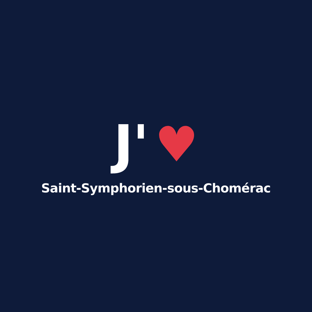 T-shirt personnalisé Saint-Symphorien-sous-Chomérac — design « J'aime Saint-Symphorien-sous-Chomérac » imprimé sur le t-shirt