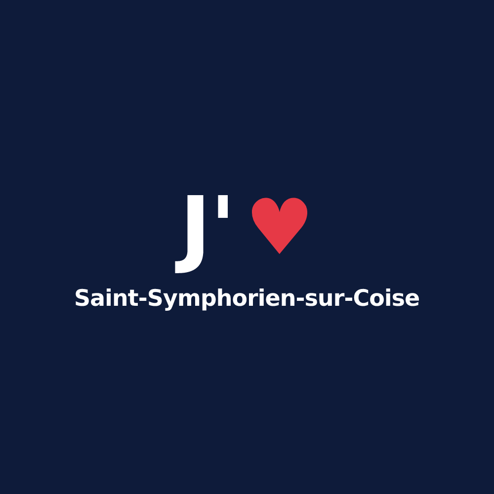 T-shirt personnalisé Saint-Symphorien-sur-Coise — design J'aime Saint-Symphorien-sur-Coise