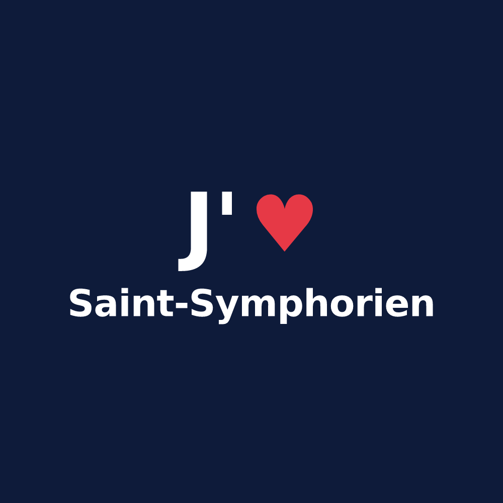 T-shirt personnalisé Saint-Symphorien — design J'aime Saint-Symphorien