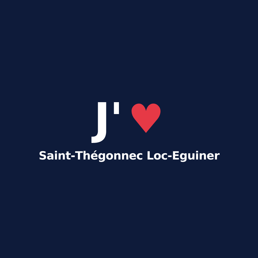 T-shirt personnalisé Saint-Thégonnec Loc-Eguiner — design J'aime Saint-Thégonnec Loc-Eguiner