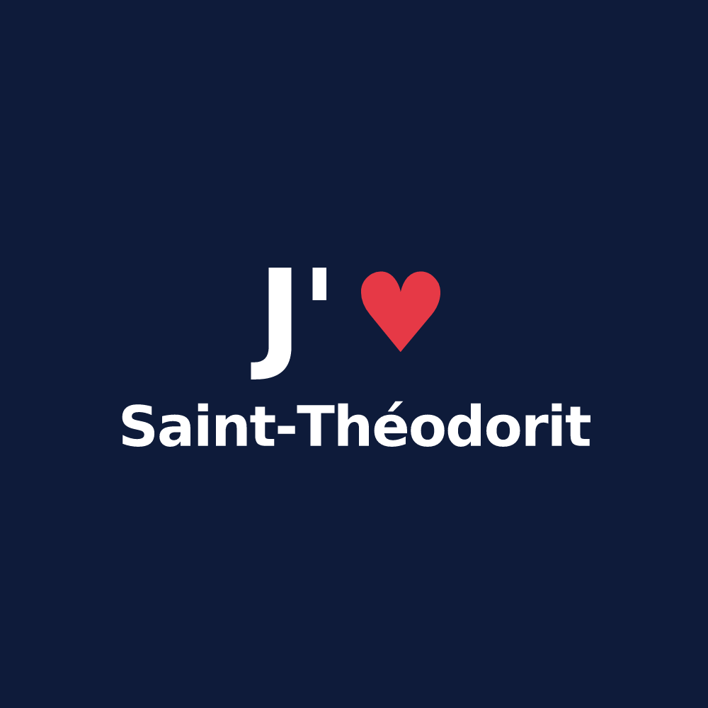 T-shirt personnalisé Saint-Théodorit — design J'aime Saint-Théodorit