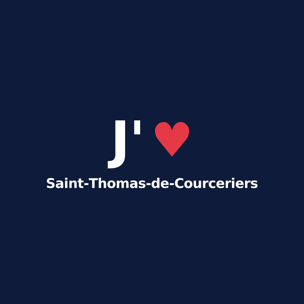 T-shirt personnalisé Saint-Thomas-de-Courceriers — design J'aime Saint-Thomas-de-Courceriers