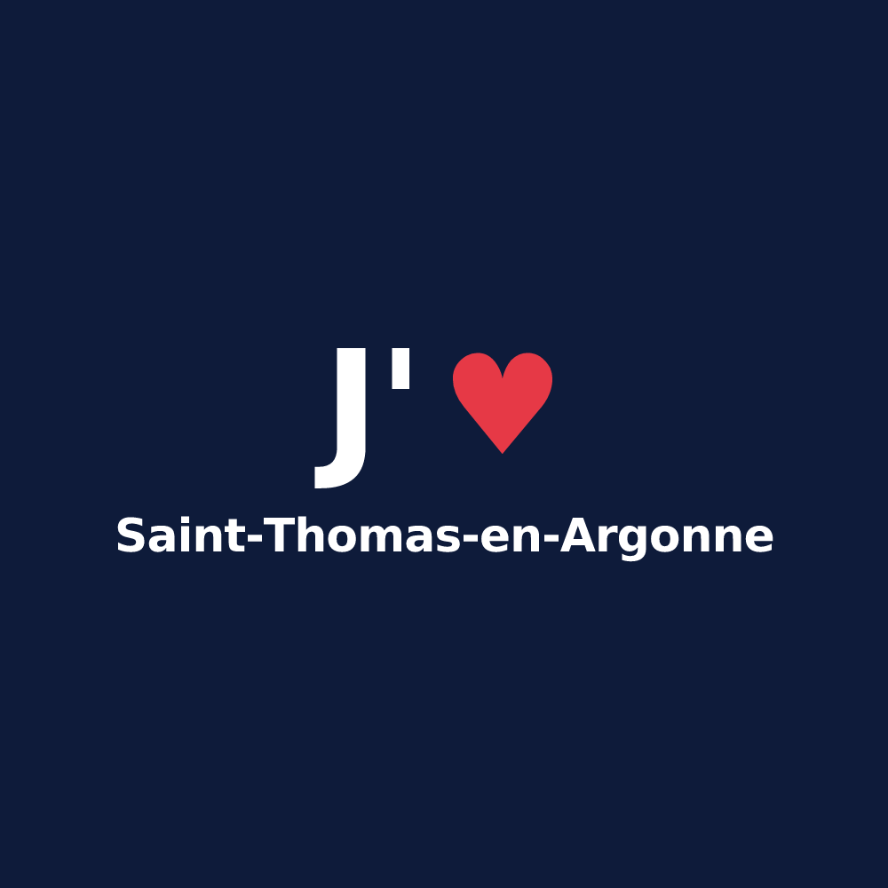 T-shirt personnalisé Saint-Thomas-en-Argonne — design J'aime Saint-Thomas-en-Argonne