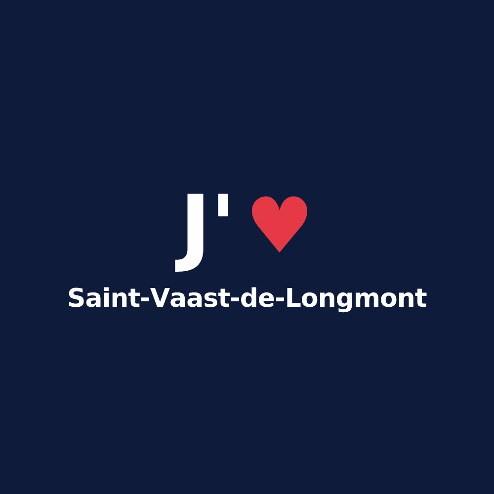 T-shirt personnalisé Saint-Vaast-de-Longmont — design J'aime Saint-Vaast-de-Longmont