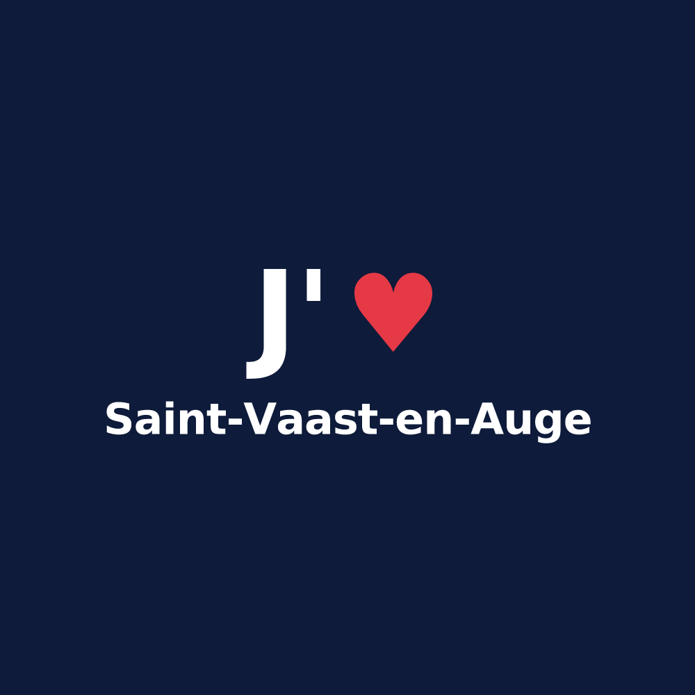 T-shirt personnalisé Saint-Vaast-en-Auge — design J'aime Saint-Vaast-en-Auge