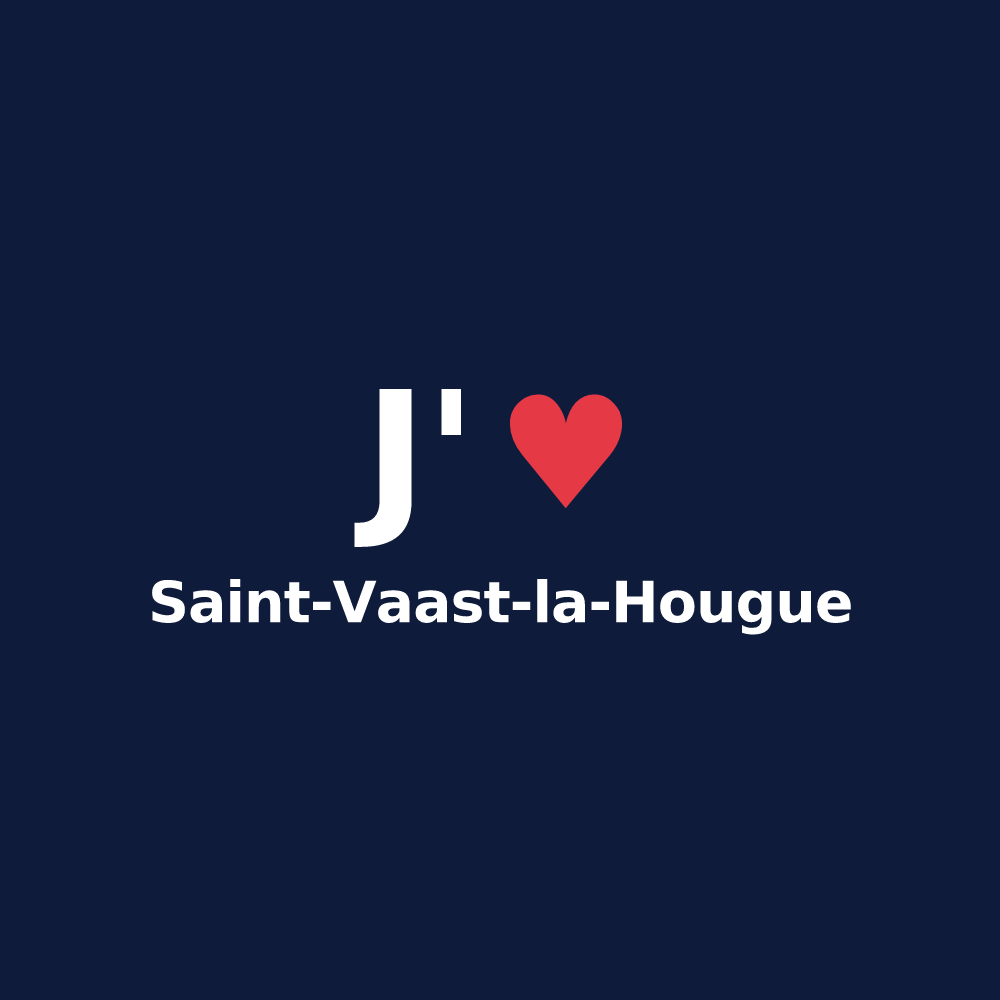 T-shirt personnalisé Saint-Vaast-la-Hougue — design J'aime Saint-Vaast-la-Hougue