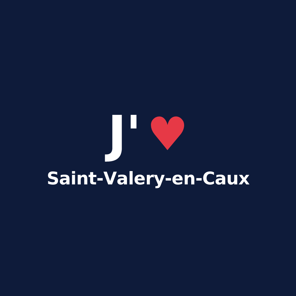 T-shirt personnalisé Saint-Valery-en-Caux — design J'aime Saint-Valery-en-Caux