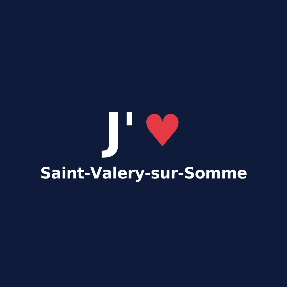 T-shirt personnalisé Saint-Valery-sur-Somme — design J'aime Saint-Valery-sur-Somme