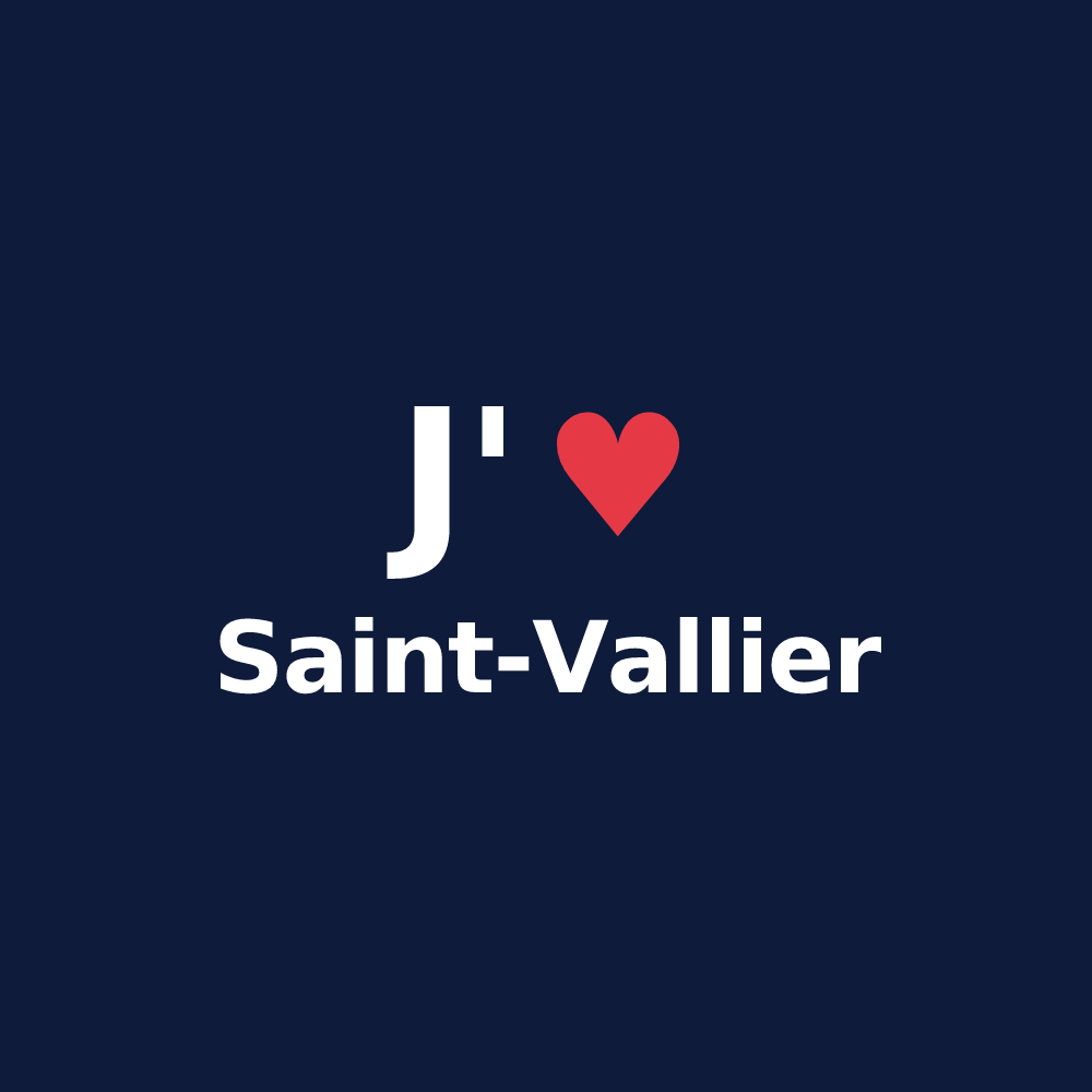 T-shirt personnalisé Saint-Vallier — design J'aime Saint-Vallier