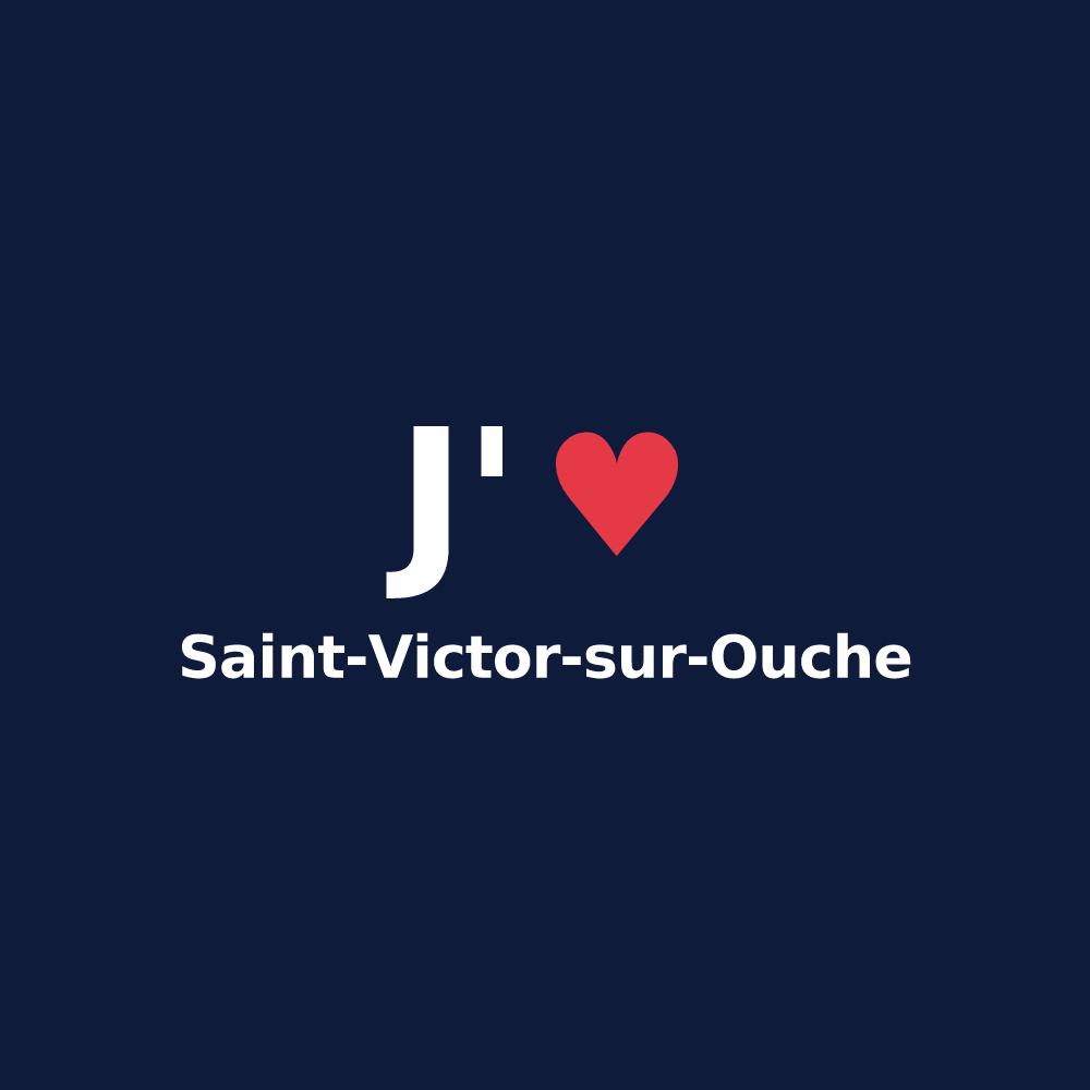 T-shirt personnalisé Saint-Victor-sur-Ouche — design J'aime Saint-Victor-sur-Ouche