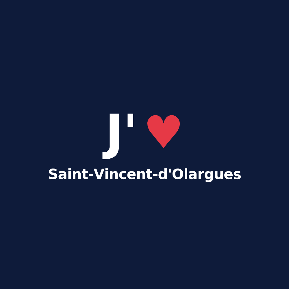 T-shirt personnalisé Saint-Vincent-d'Olargues — design J'aime Saint-Vincent-d'Olargues