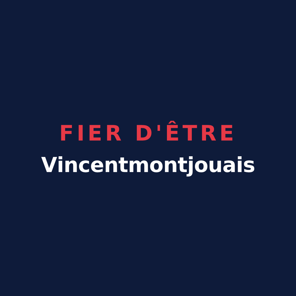 T-shirt « Fier d'être Vincentmontjouais » — design pour Saint-Vincent-de-Lamontjoie