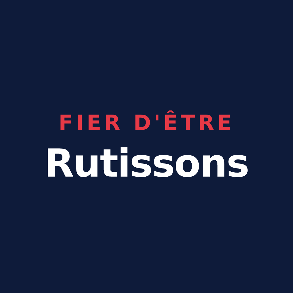 T-shirt « Fier d'être Rutissons » — design pour Saint-Vincent-de-Mercuze
