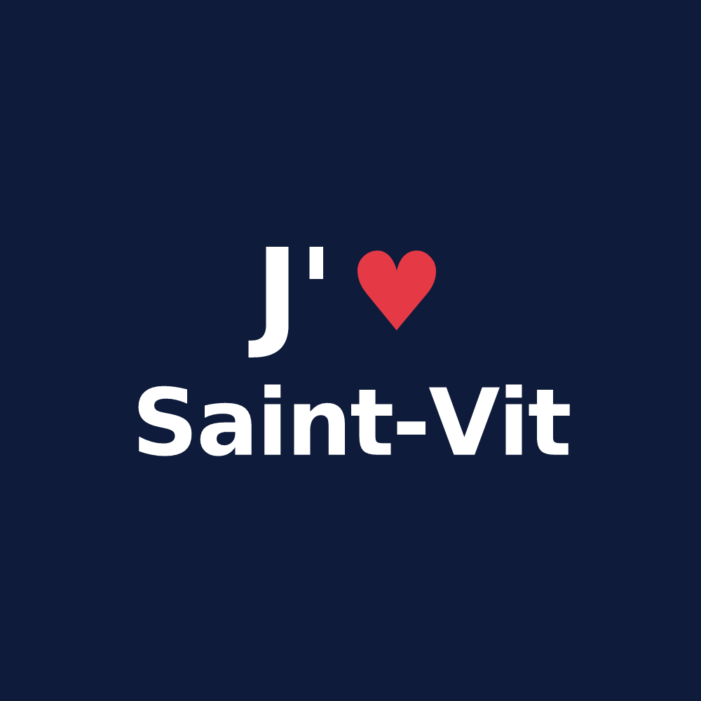 T-shirt personnalisé Saint-Vit — design J'aime Saint-Vit