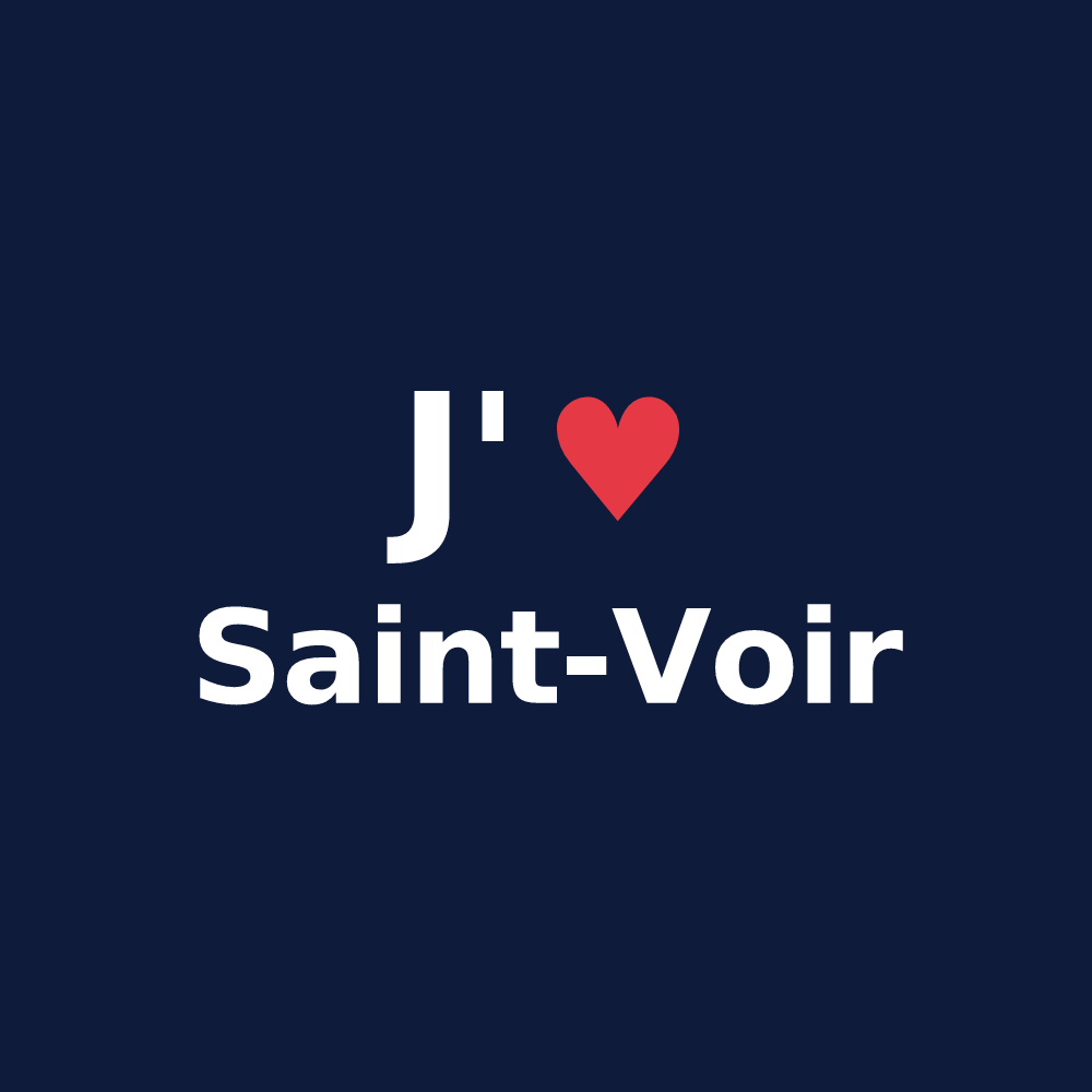 T-shirt personnalisé Saint-Voir — design J'aime Saint-Voir