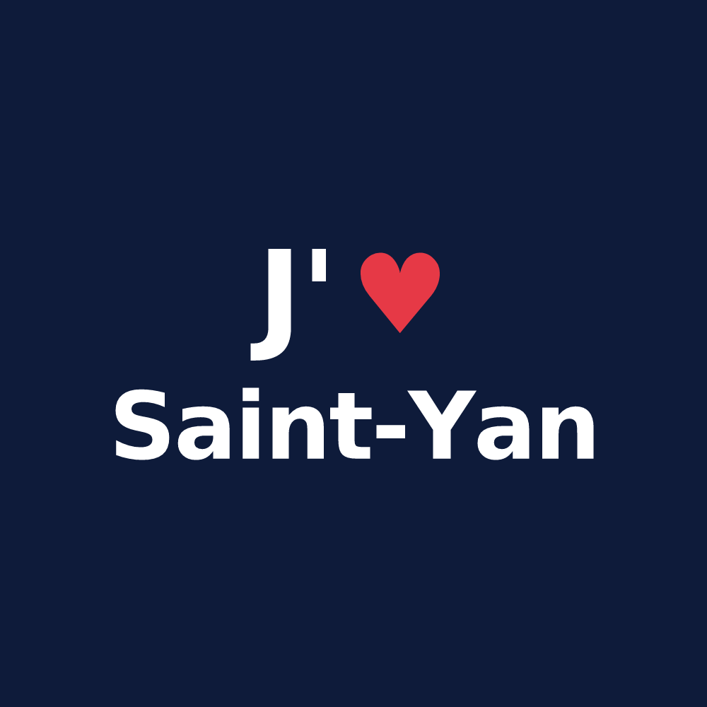 T-shirt personnalisé Saint-Yan — design J'aime Saint-Yan