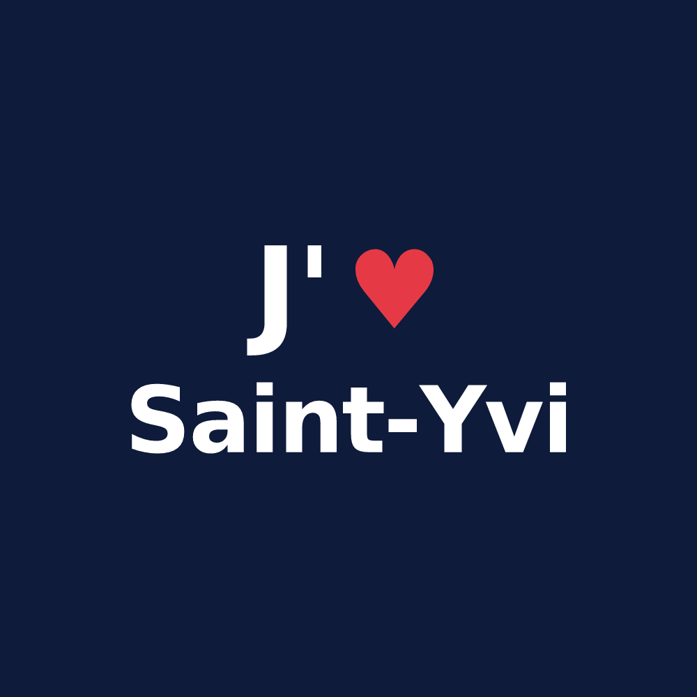 T-shirt personnalisé Saint-Yvi — design J'aime Saint-Yvi