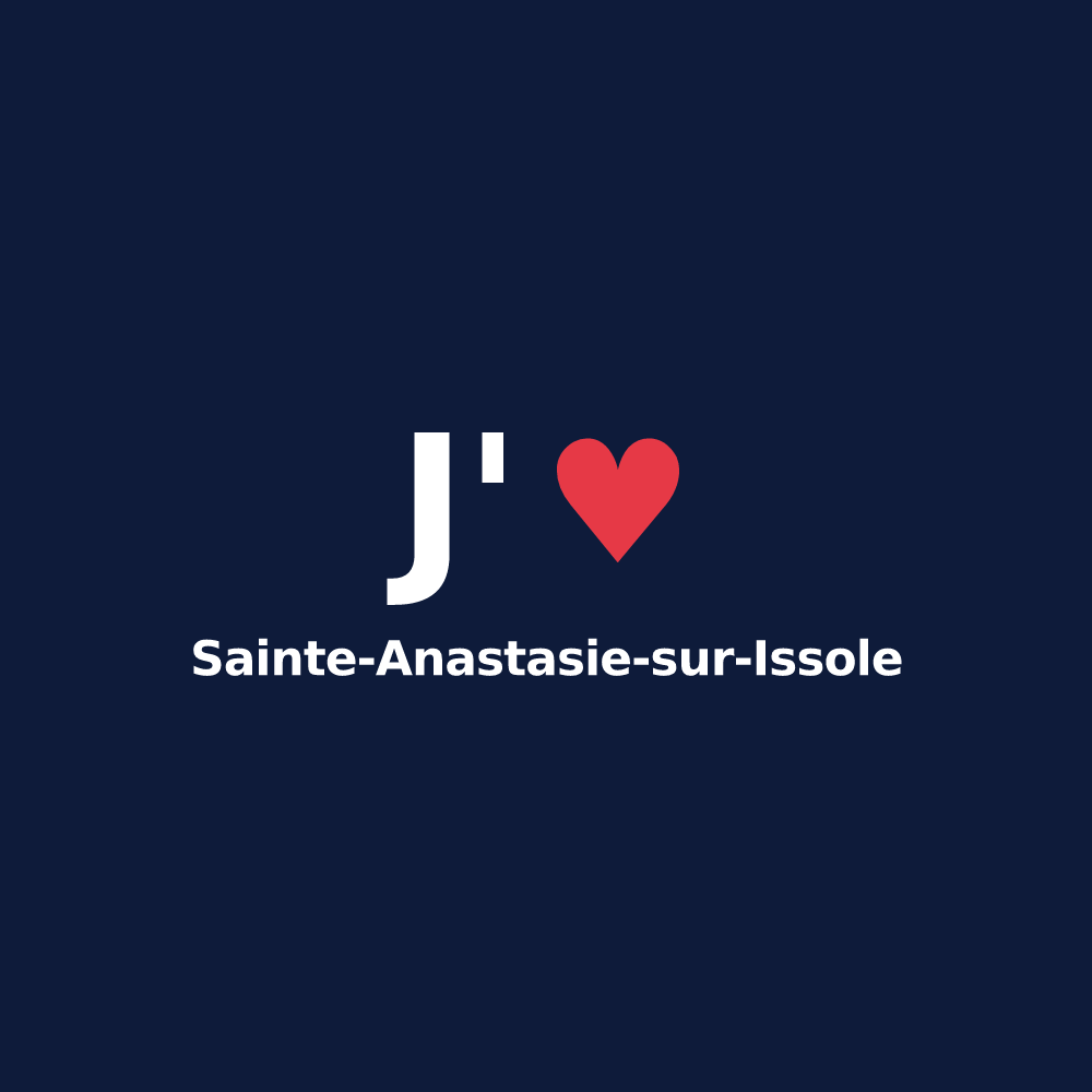 T-shirt personnalisé Sainte-Anastasie-sur-Issole — design J'aime Sainte-Anastasie-sur-Issole