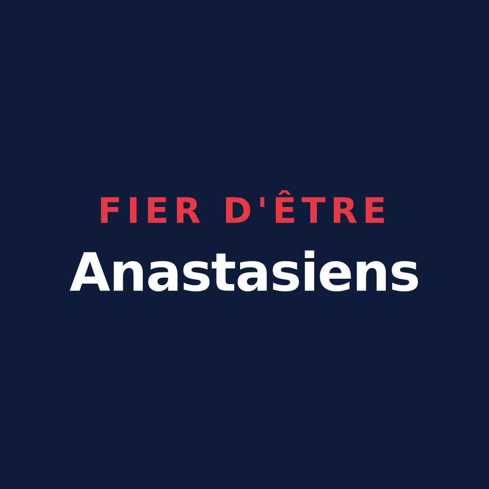 T-shirt « Fier d'être Anastasiens » — design pour Sainte-Anastasie
