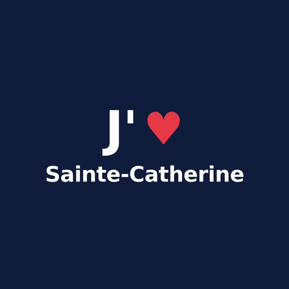 T-shirt personnalisé Sainte-Catherine — design J'aime Sainte-Catherine