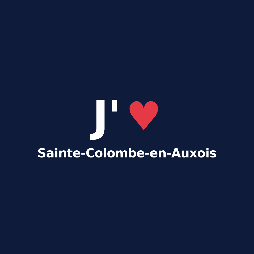T-shirt personnalisé Sainte-Colombe-en-Auxois — design J'aime Sainte-Colombe-en-Auxois