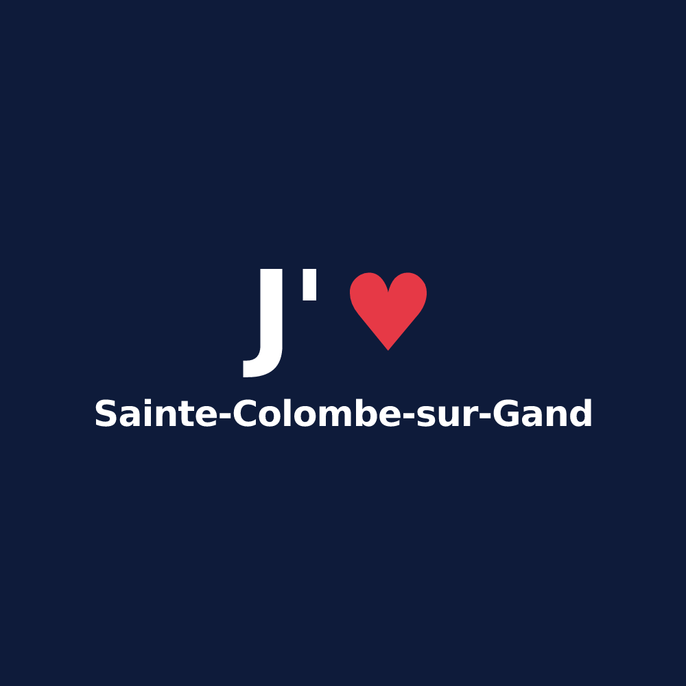 T-shirt personnalisé Sainte-Colombe-sur-Gand — design J'aime Sainte-Colombe-sur-Gand