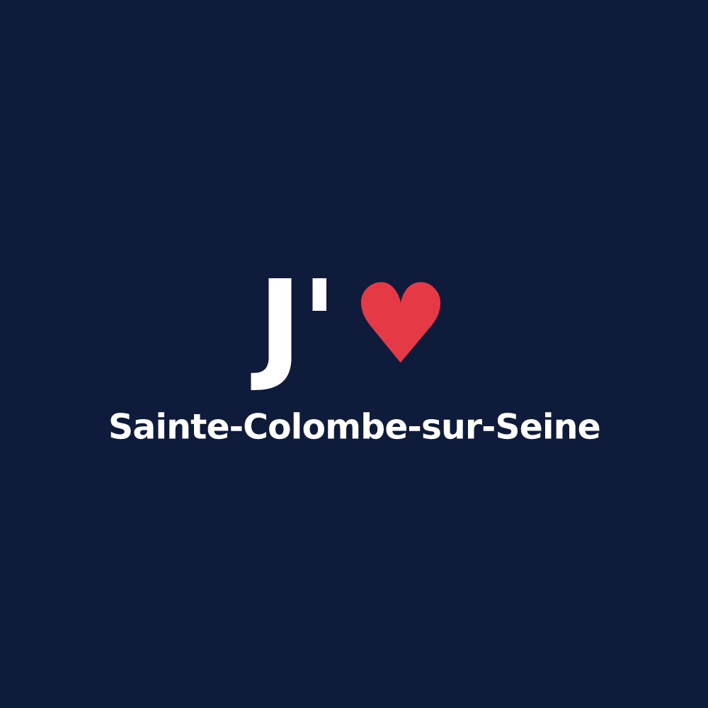T-shirt personnalisé Sainte-Colombe-sur-Seine — design J'aime Sainte-Colombe-sur-Seine