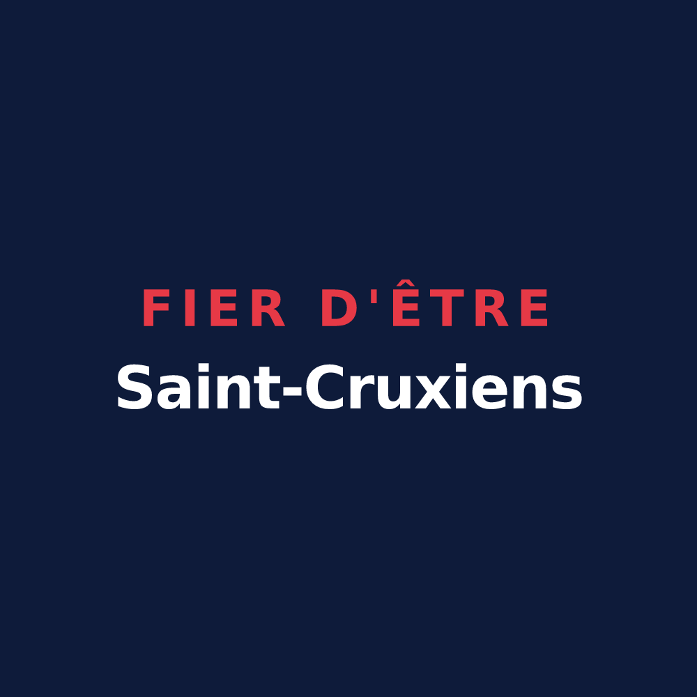 T-shirt « Fier d'être Saint-Cruxiens » — design pour Sainte-Croix-du-Verdon