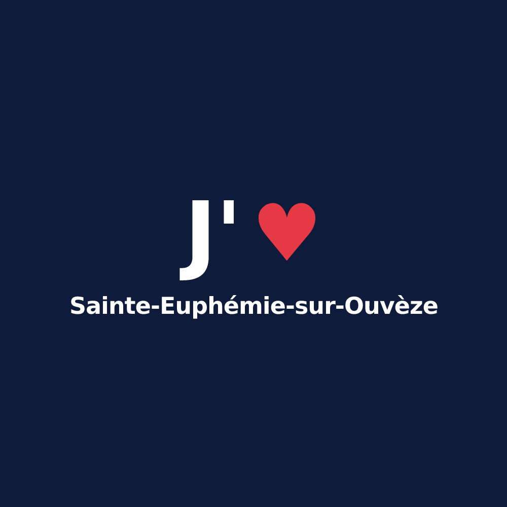 T-shirt personnalisé Sainte-Euphémie-sur-Ouvèze — design J'aime Sainte-Euphémie-sur-Ouvèze