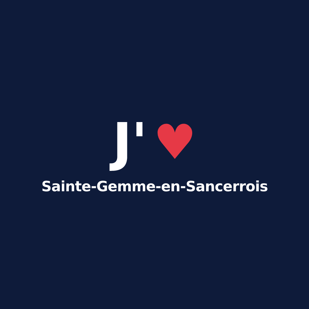 T-shirt personnalisé Sainte-Gemme-en-Sancerrois — design J'aime Sainte-Gemme-en-Sancerrois
