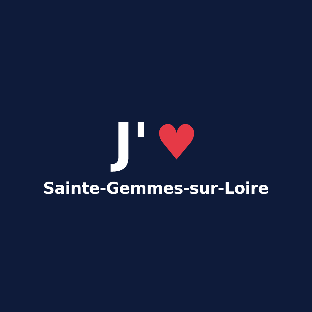T-shirt personnalisé Sainte-Gemmes-sur-Loire — design J'aime Sainte-Gemmes-sur-Loire