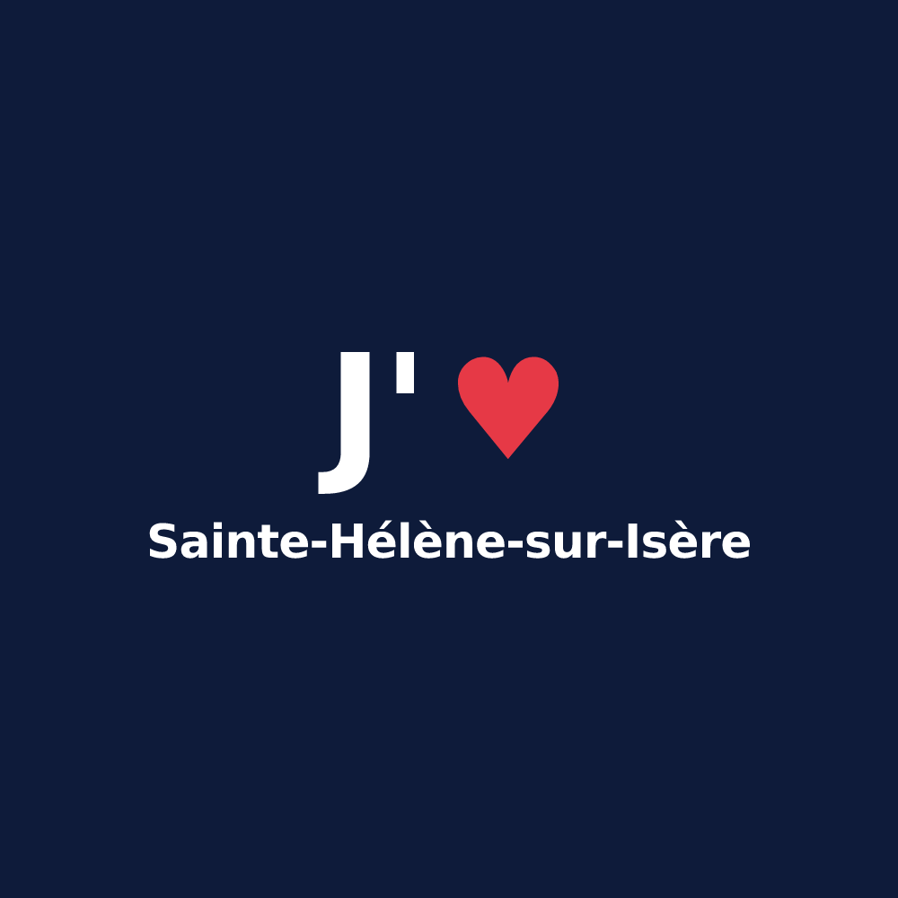 T-shirt personnalisé Sainte-Hélène-sur-Isère — design J'aime Sainte-Hélène-sur-Isère
