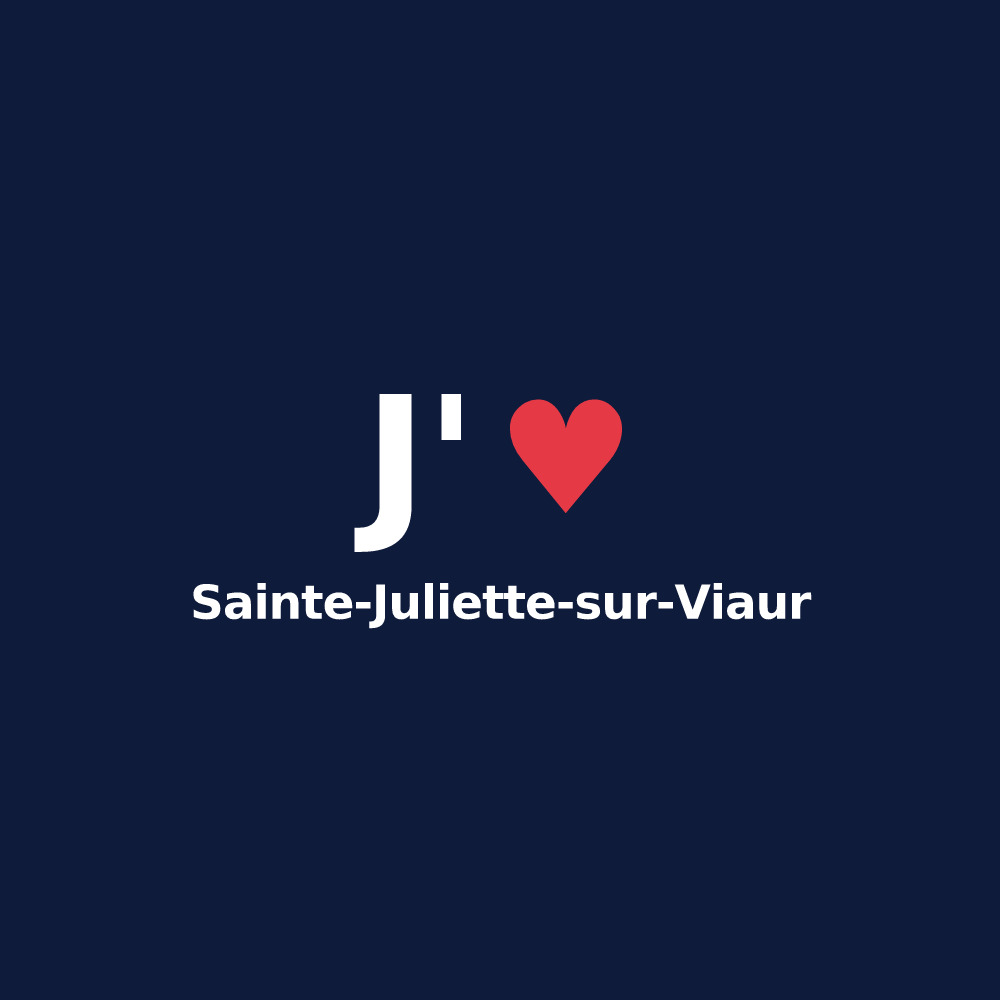 T-shirt personnalisé Sainte-Juliette-sur-Viaur — design « J'aime Sainte-Juliette-sur-Viaur » imprimé sur le t-shirt