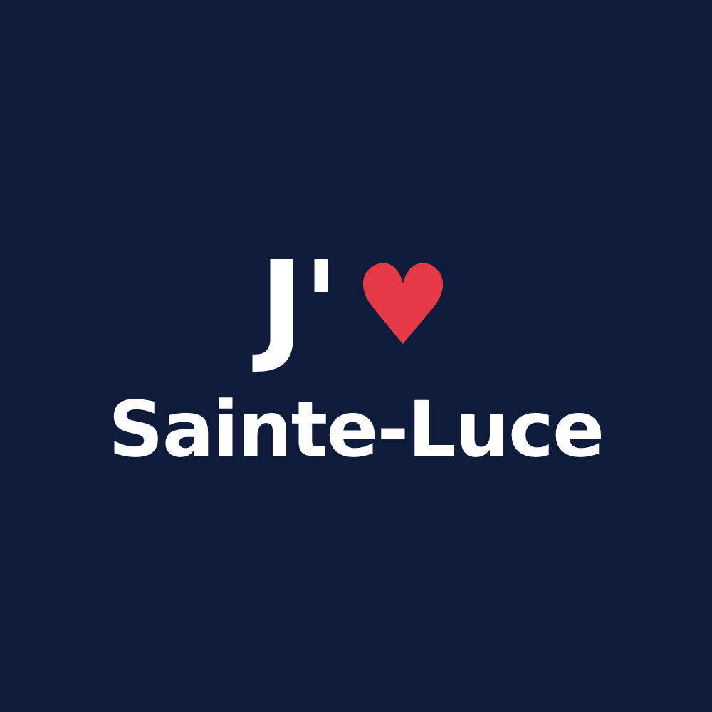 T-shirt personnalisé Sainte-Luce — design J'aime Sainte-Luce
