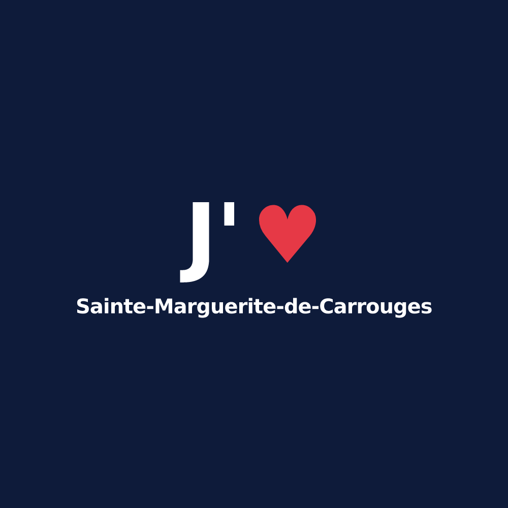 T-shirt personnalisé Sainte-Marguerite-de-Carrouges — design J'aime Sainte-Marguerite-de-Carrouges