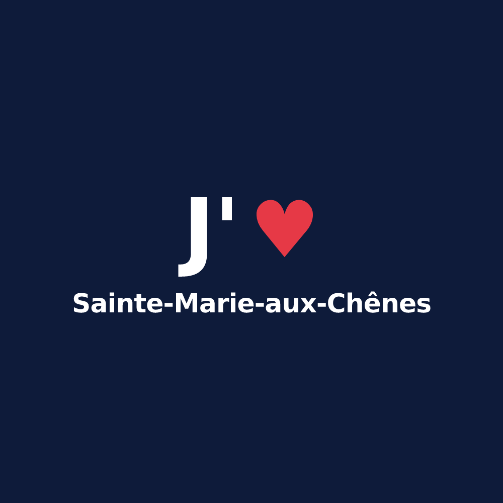 T-shirt personnalisé Sainte-Marie-aux-Chênes — design J'aime Sainte-Marie-aux-Chênes