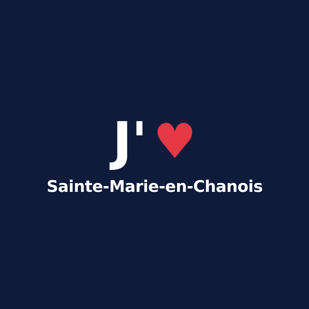T-shirt personnalisé Sainte-Marie-en-Chanois — design J'aime Sainte-Marie-en-Chanois