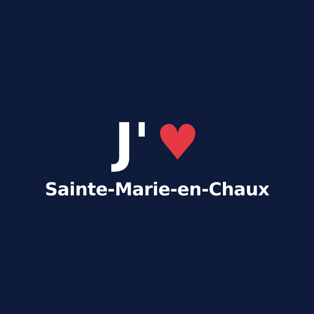T-shirt personnalisé Sainte-Marie-en-Chaux — design J'aime Sainte-Marie-en-Chaux