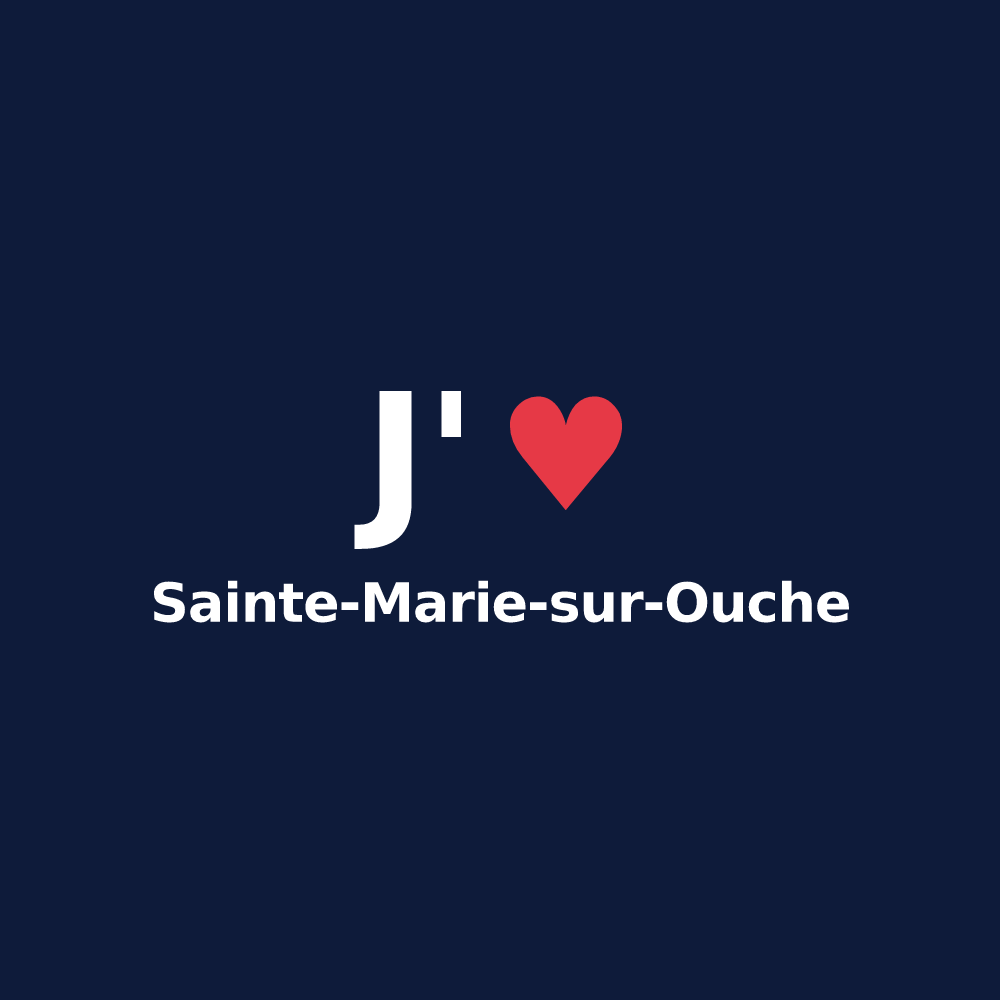 T-shirt personnalisé Sainte-Marie-sur-Ouche — design J'aime Sainte-Marie-sur-Ouche