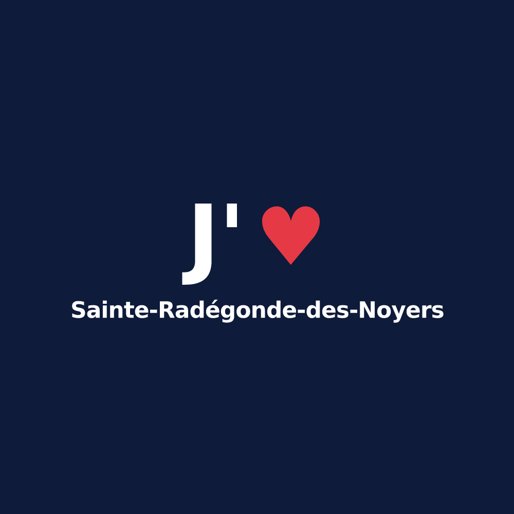 T-shirt personnalisé Sainte-Radégonde-des-Noyers — design J'aime Sainte-Radégonde-des-Noyers