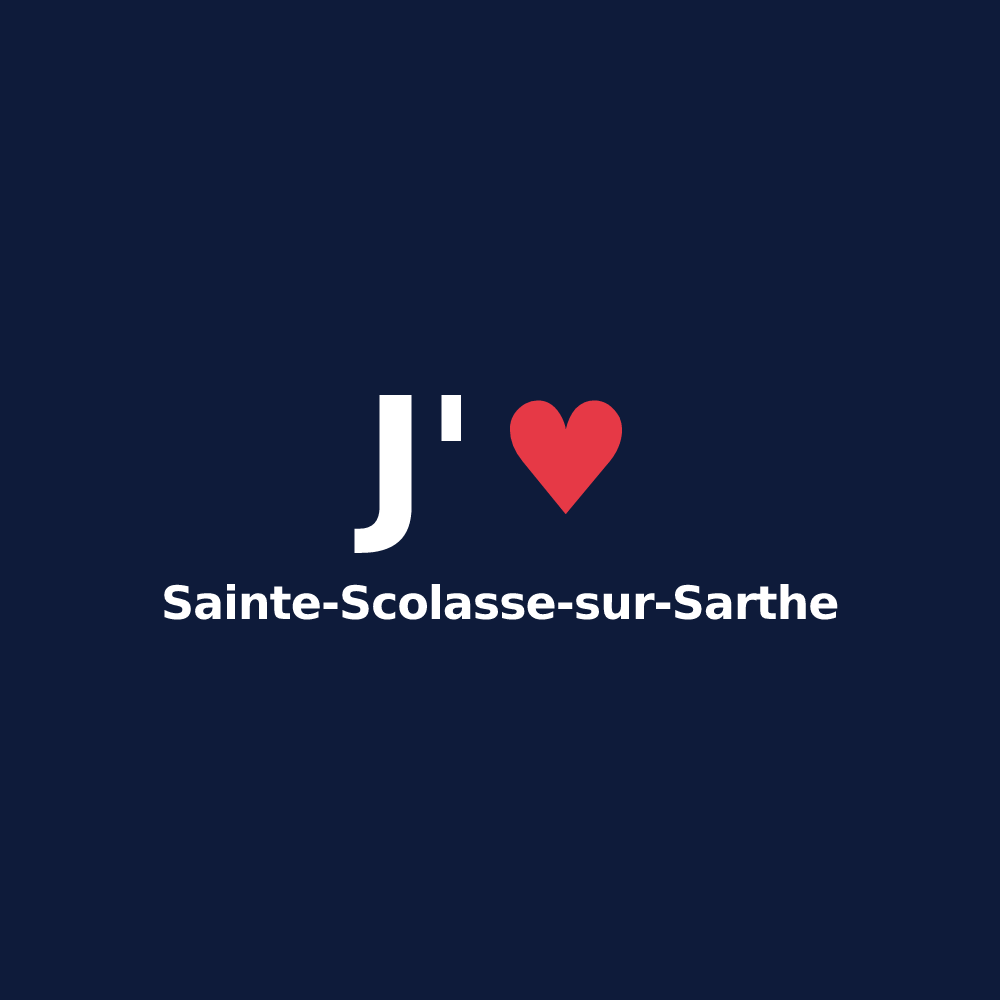 T-shirt personnalisé Sainte-Scolasse-sur-Sarthe — design J'aime Sainte-Scolasse-sur-Sarthe