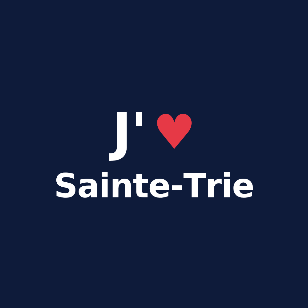 T-shirt personnalisé Sainte-Trie — design J'aime Sainte-Trie