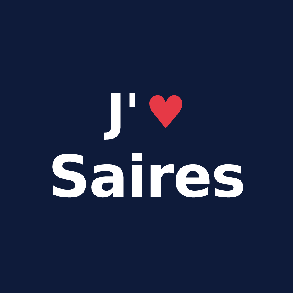 T-shirt personnalisé Saires — design J'aime Saires