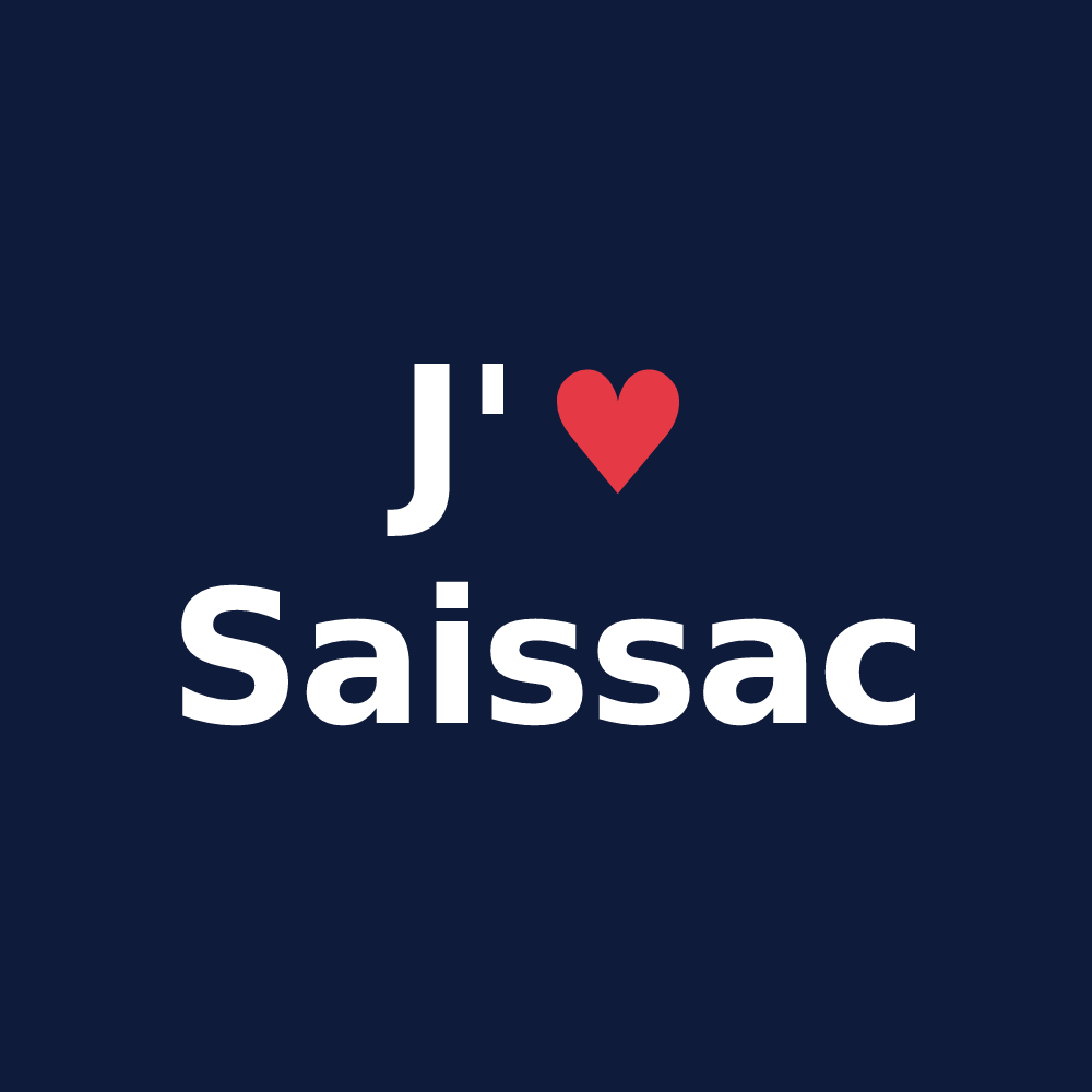 T-shirt personnalisé Saissac — design J'aime Saissac
